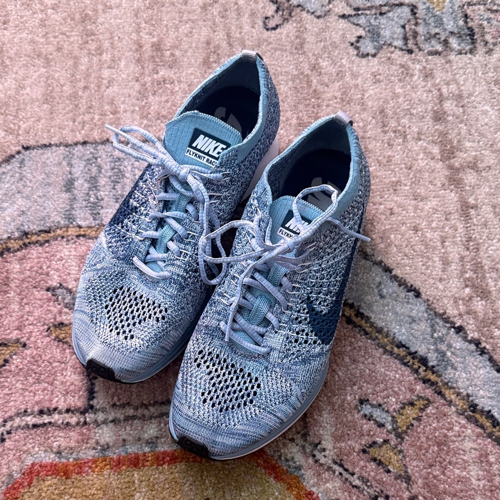 Nike Women's Blue FlyKnit Racing Sneakers